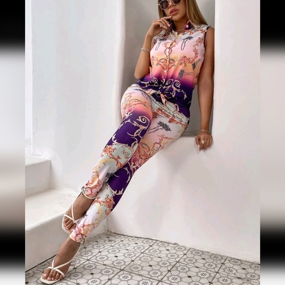 GRAPHIC 2 PIECE PANTS SET - Picture 7 of 7